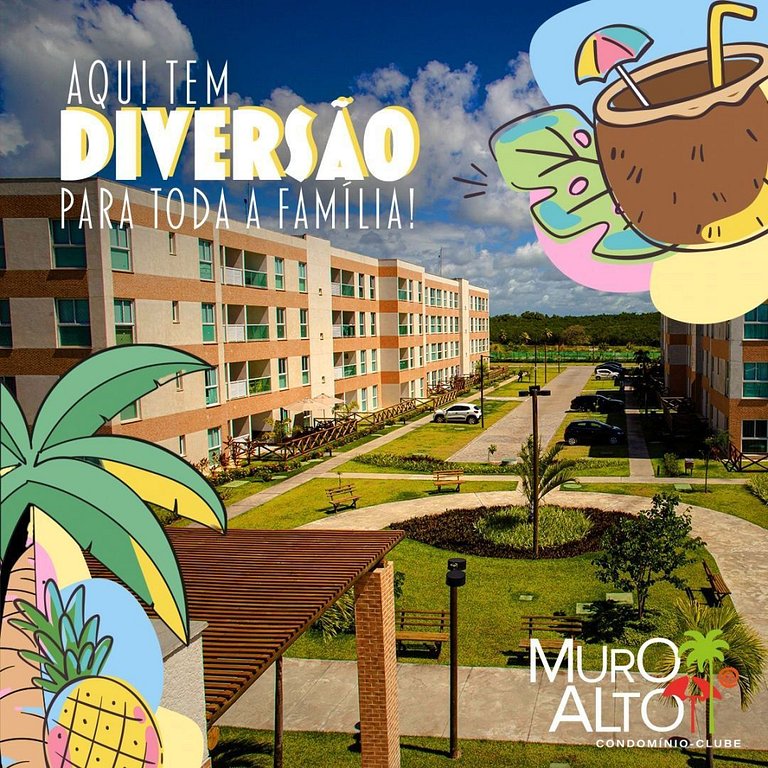 Apartamento completo perto da praia em Muro Alto