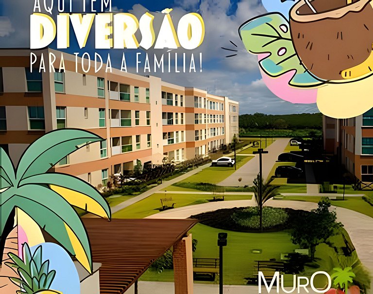 Muro Alto – Flat espaçoso com lazer de resort