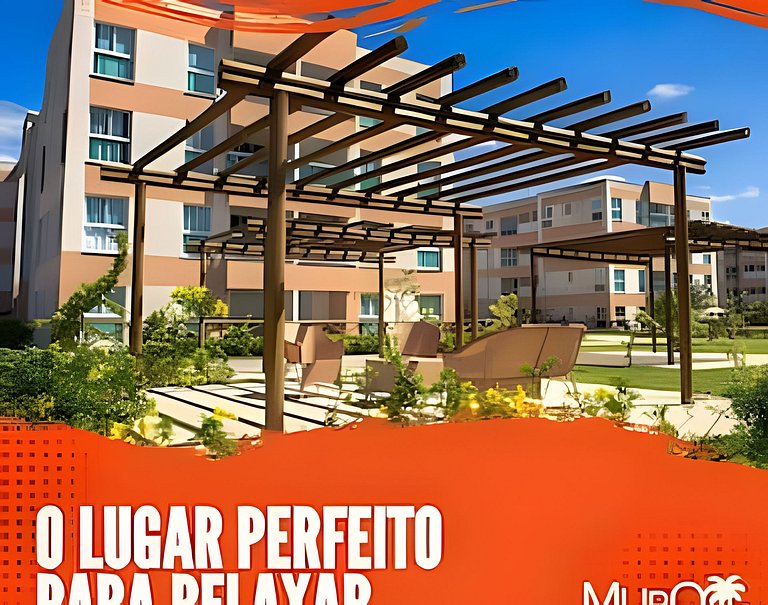 Muro Alto – Flat espaçoso com lazer de resort