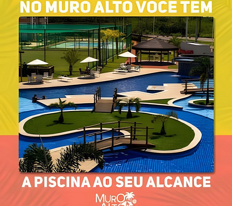Muro Alto – Flat espaçoso com lazer de resort