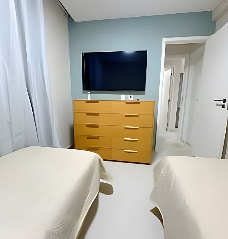 2 Quartos e vista incrível Pé na Areia Muro Alto