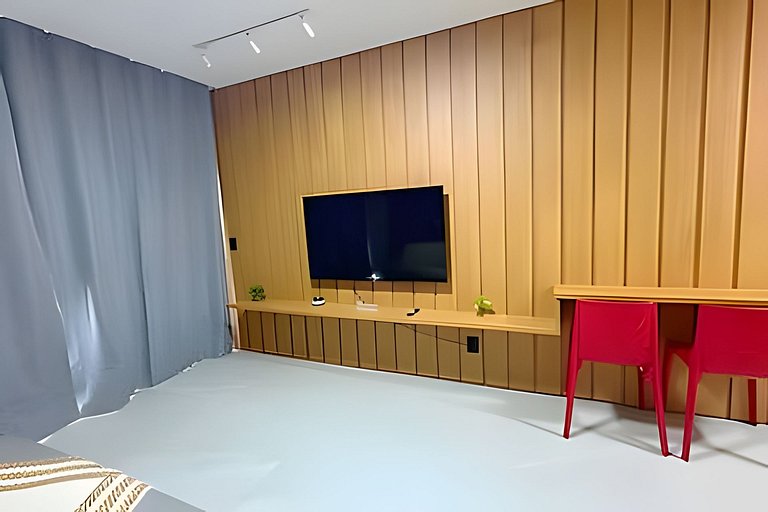 2 Quartos e vista incrível Pé na Areia Muro Alto