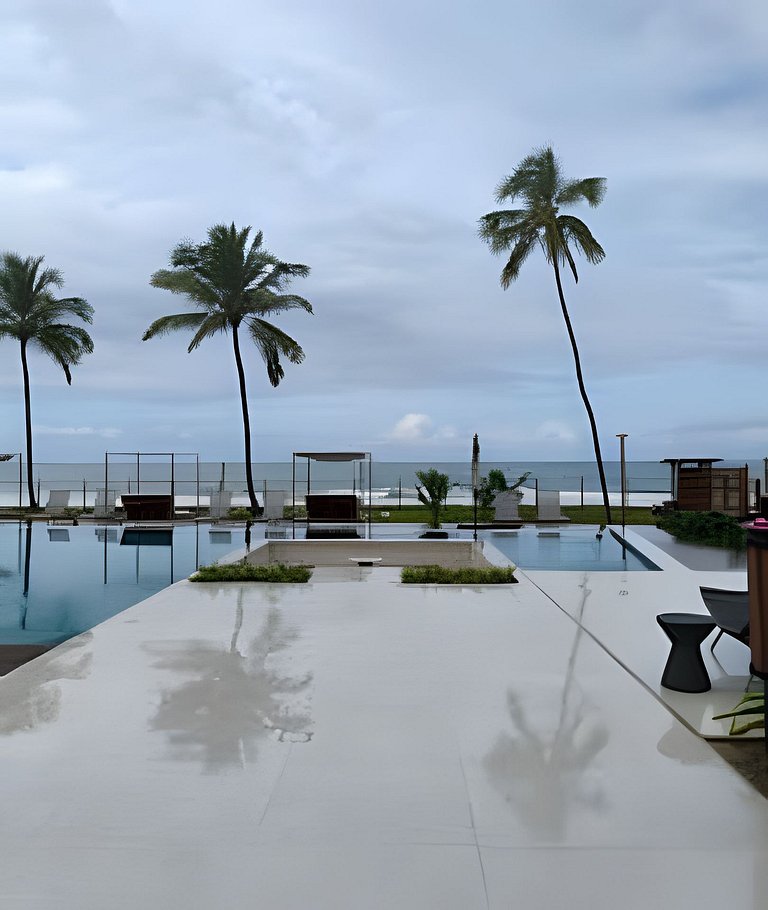 2 Quartos e vista incrível Pé na Areia Muro Alto