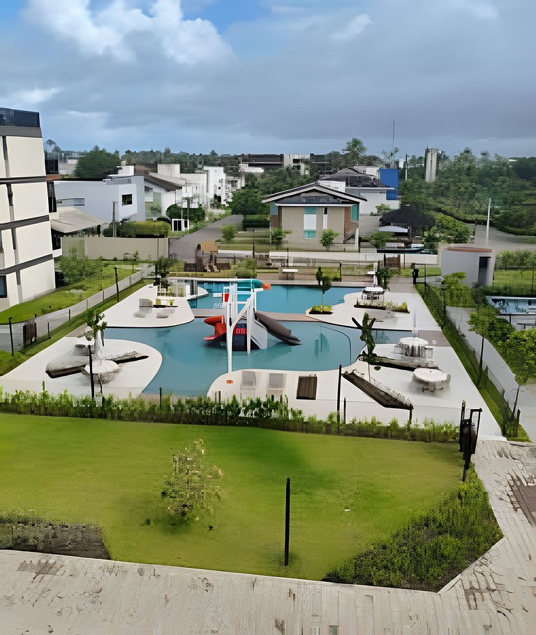 2 Quartos e vista incrível Pé na Areia Muro Alto