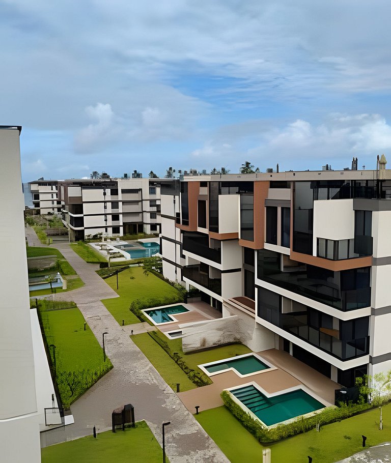 2 Quartos e vista incrível Pé na Areia Muro Alto