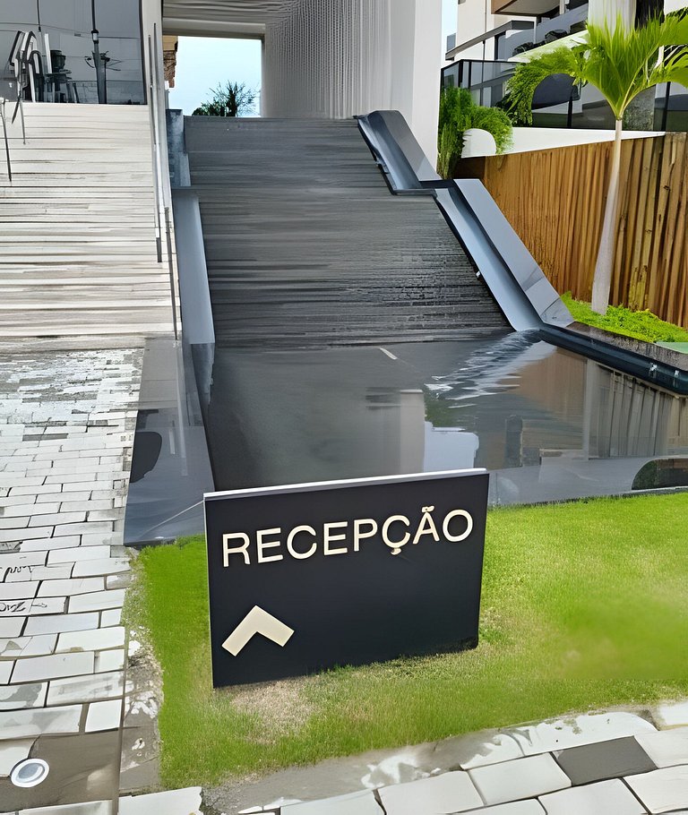 2 Quartos e vista incrível Pé na Areia Muro Alto