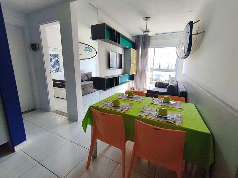 Apartamento moderno e confortável próximo à praia